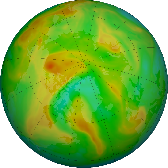 Arctic ozone map for 12 June 2019